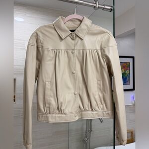 Bagatelle Faux Leather Bomber Jacket